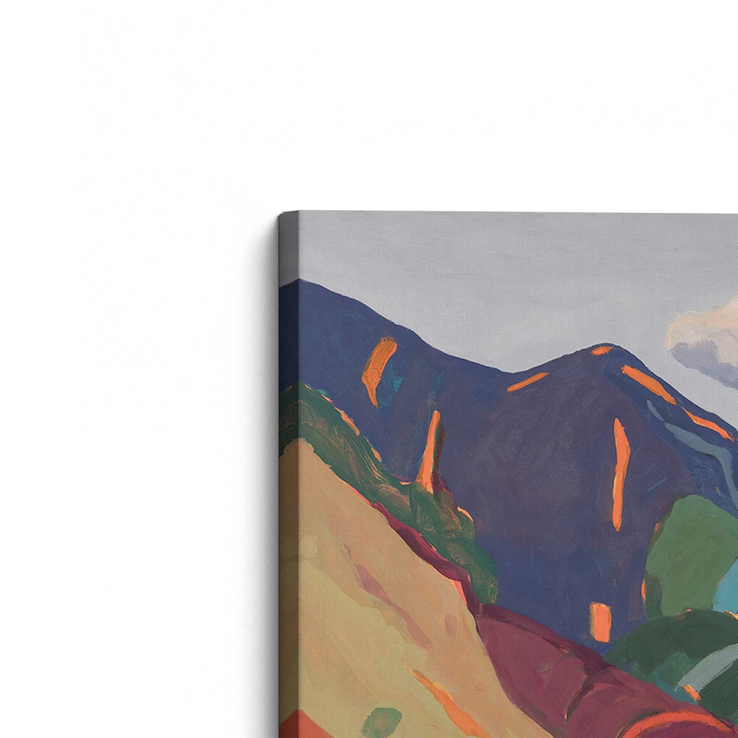 [Color:Stretched Canvas], Picture of the corner of the art