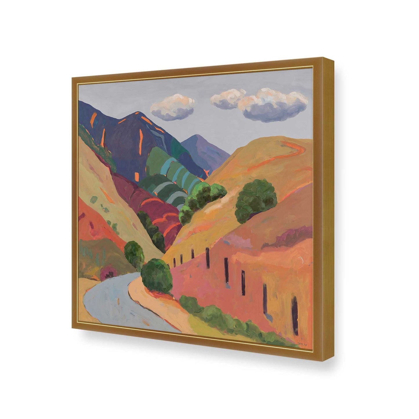 [Color:Polished Gold], Picture of art in a Polished Gold frame of the corner