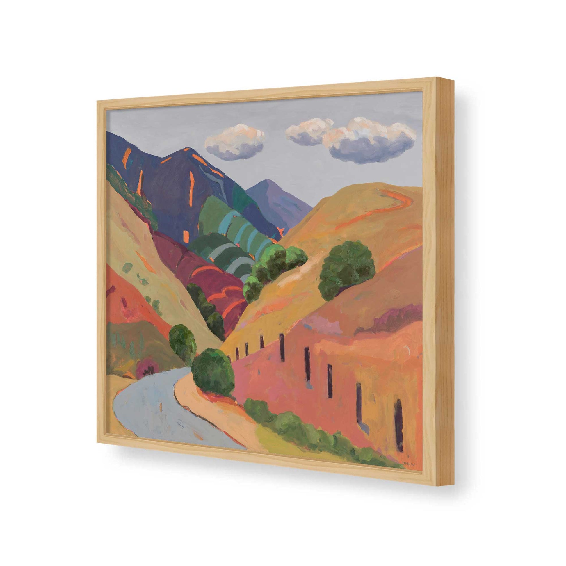 [Color:American Maple], Picture of art in a American Maple frame of the corner