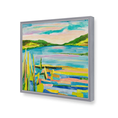 [Color:Polished Chrome], Picture of art in a Polished Chrome frame of the corner