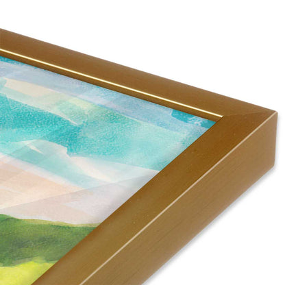 [Color:Polished Gold], Picture of art in a Polished Gold frame at an angle