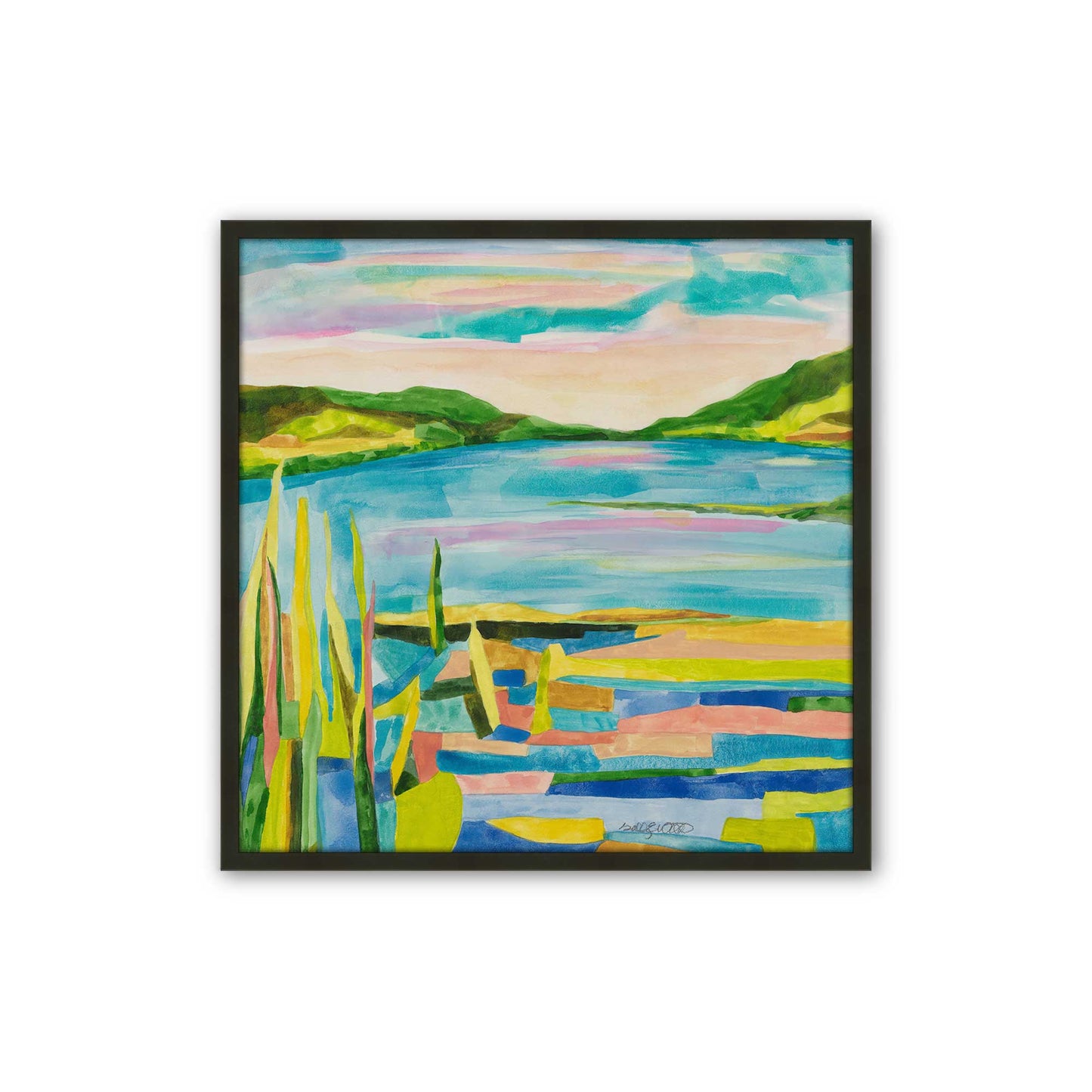 [Color:Satin Black], Picture of art in a Satin Black frame