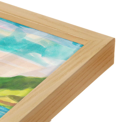 [Color:American Maple], Picture of art in a American Maple frame at an angle