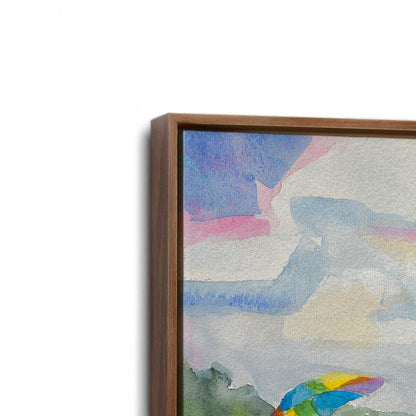 [Color:Walnut], Picture of art in a Walnut frame at an angle