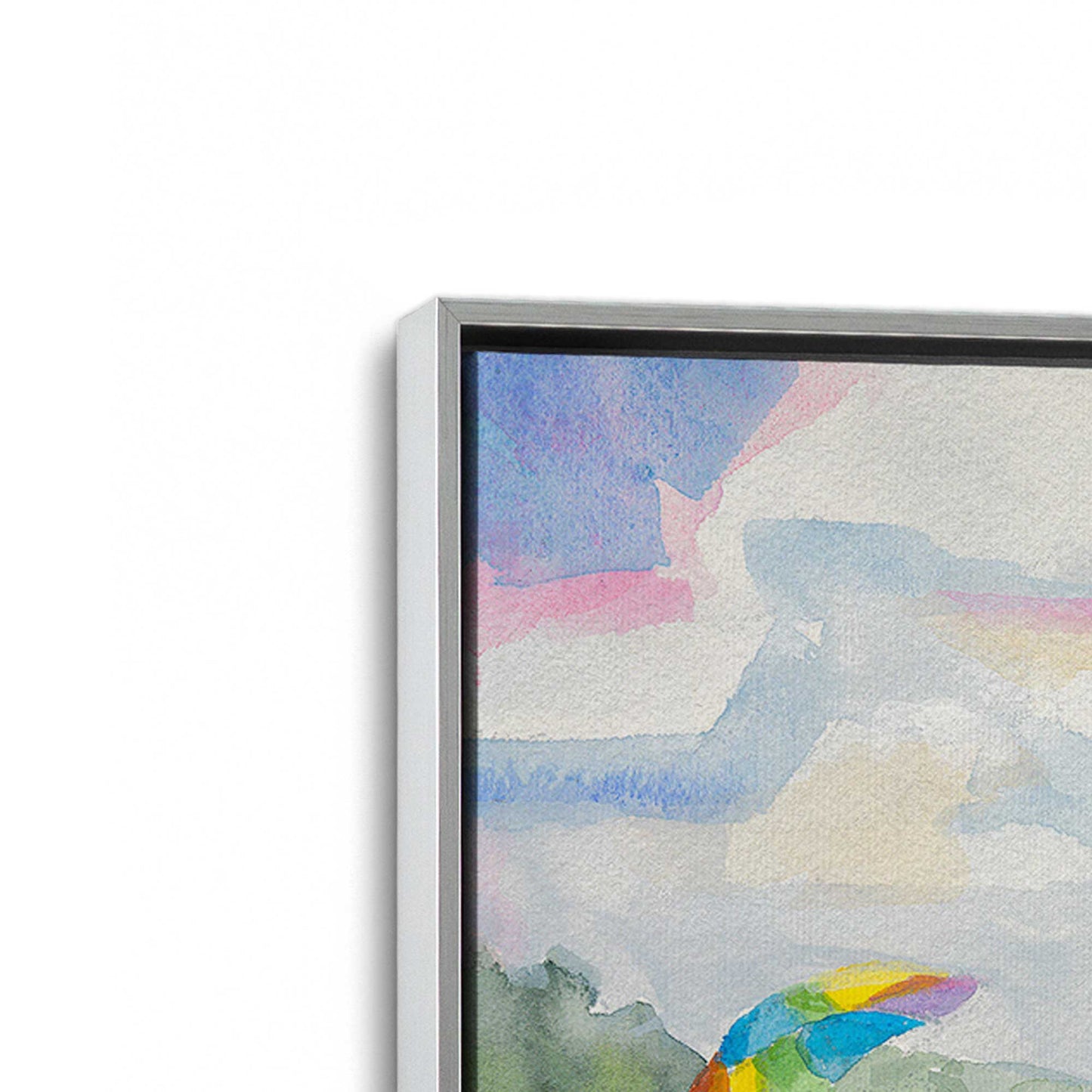 [Color:Polished Chrome], Picture of art in a Polished Chrome frame at an angle