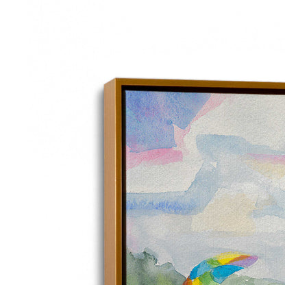 [Color:Polished Gold], Picture of art in a Polished Gold frame at an angle