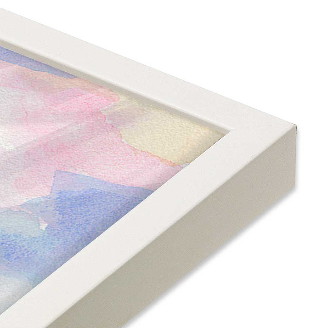 [Color:Opaque White], Picture of art in a Opaque White frame at an angle