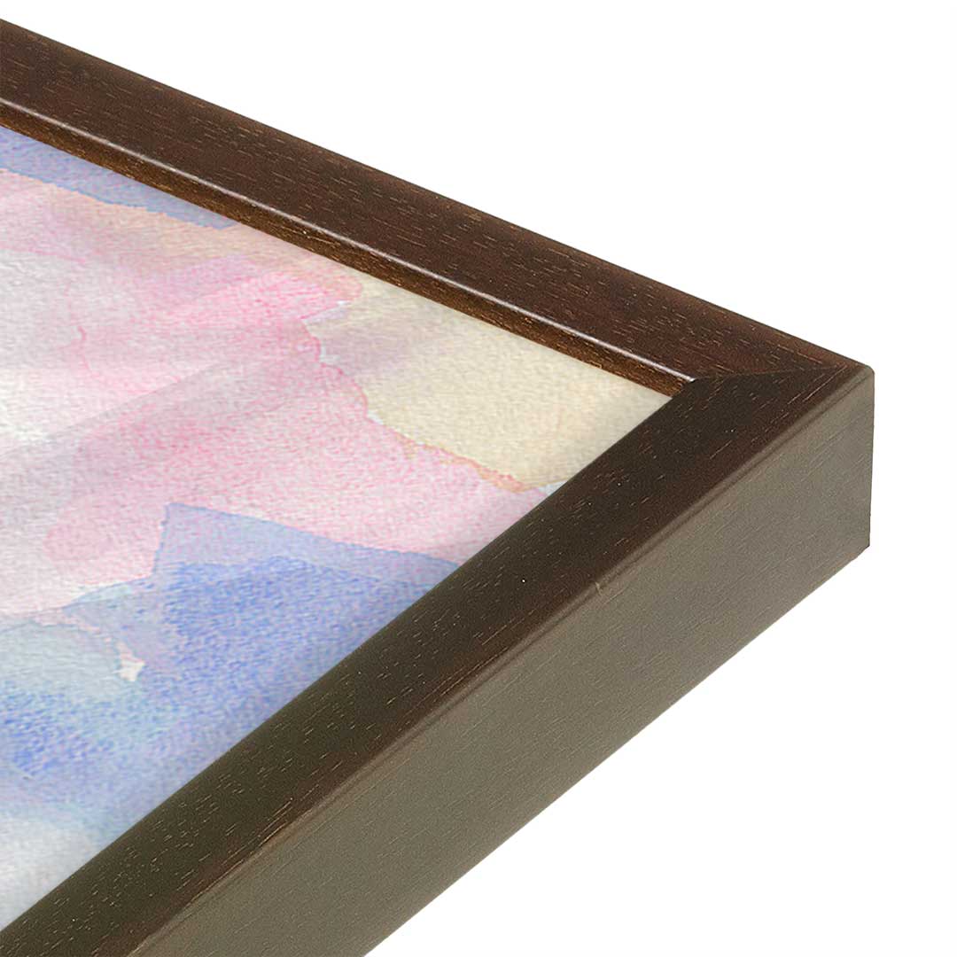[Color:Espresso], Picture of art in a Espresso frame at an angle