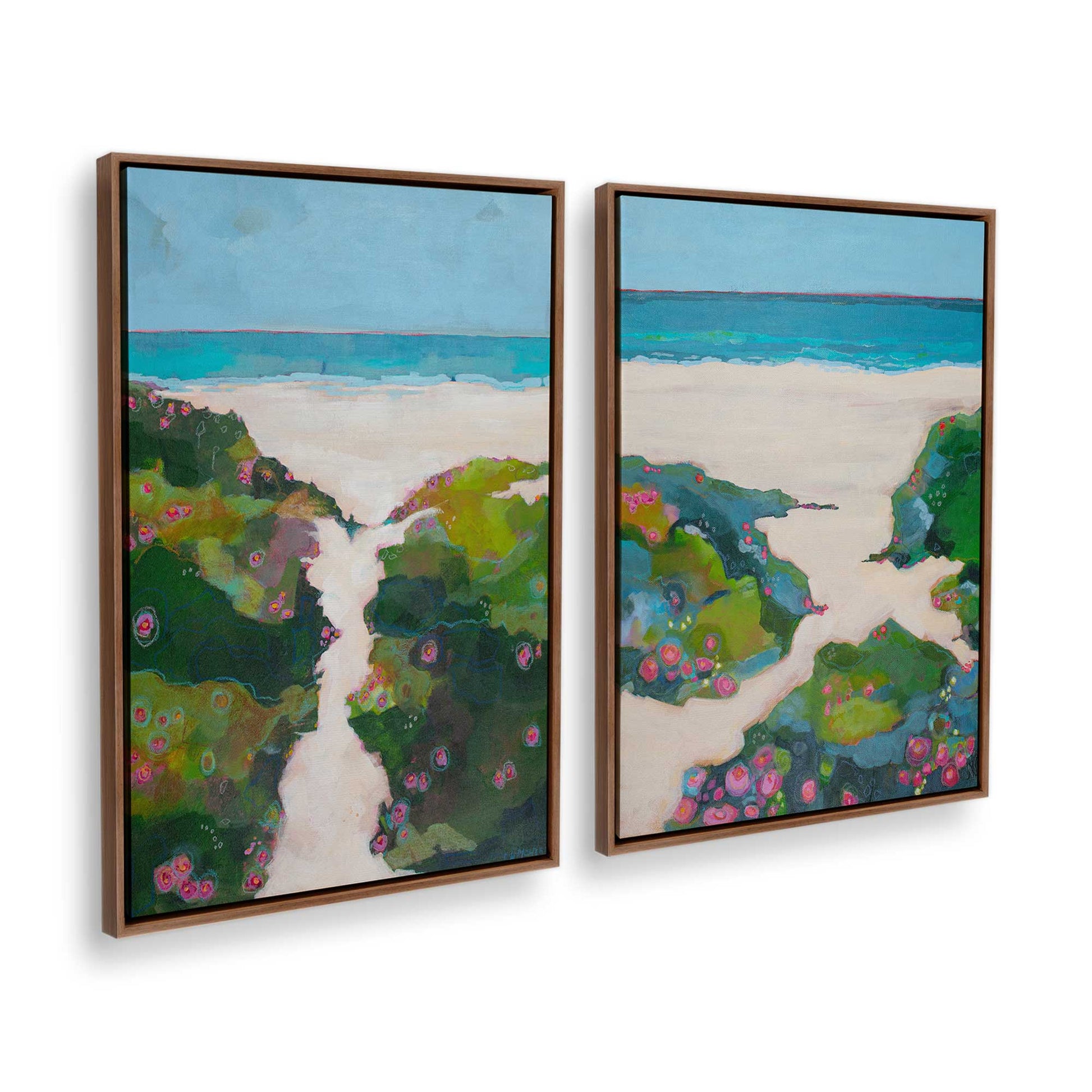 [Color:Walnut], Picture of art in a Walnut frame at an angle