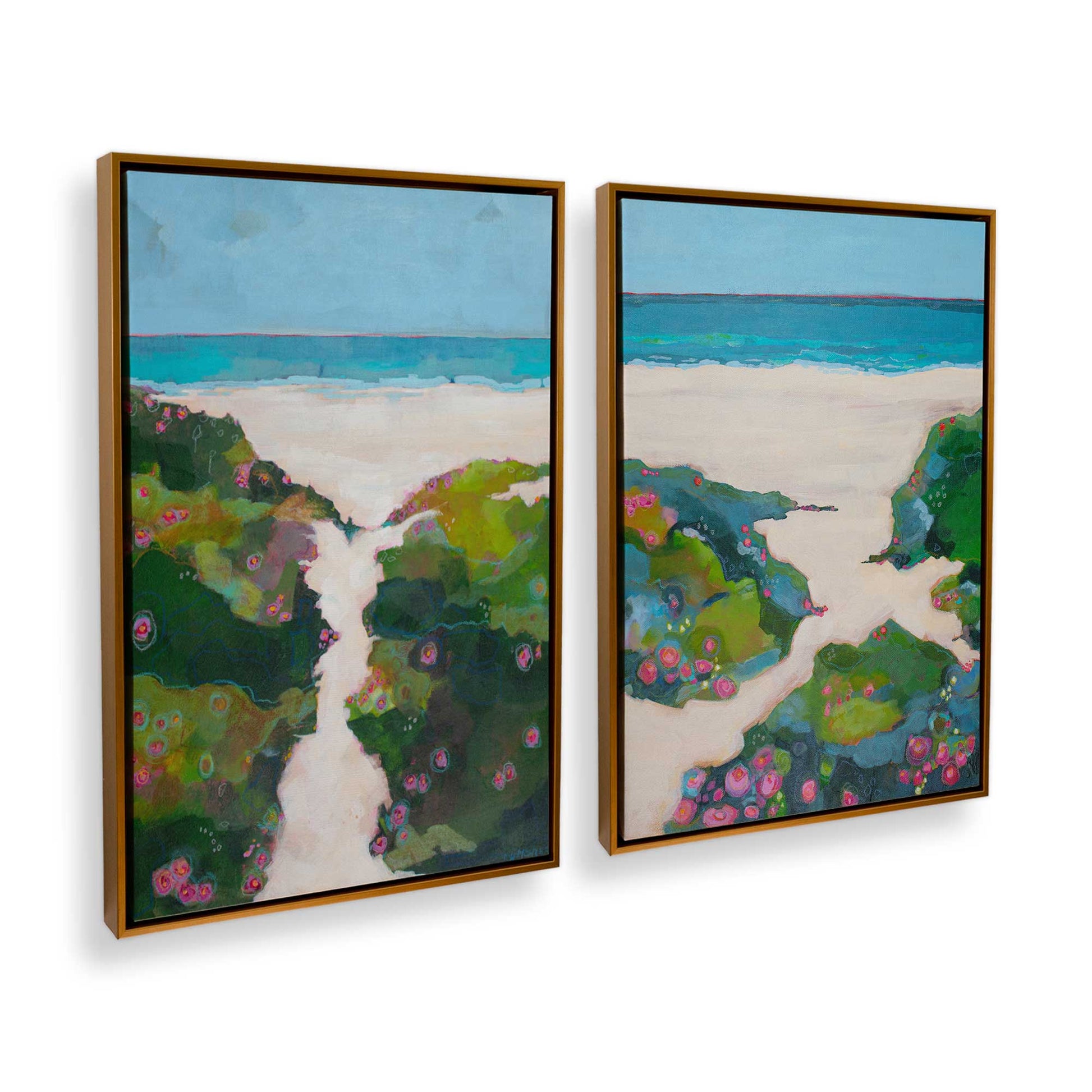 [Color:Polished Gold], Picture of art in a Polished Gold frame at an angle