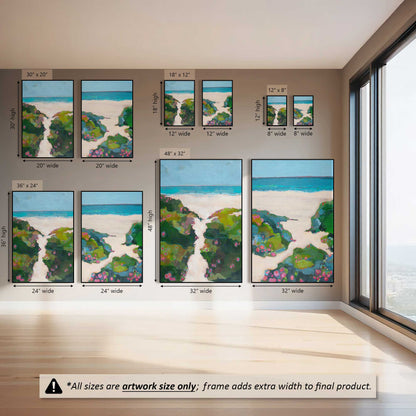 Beachy Bloom Trail, Set of 2 Canvas Prints