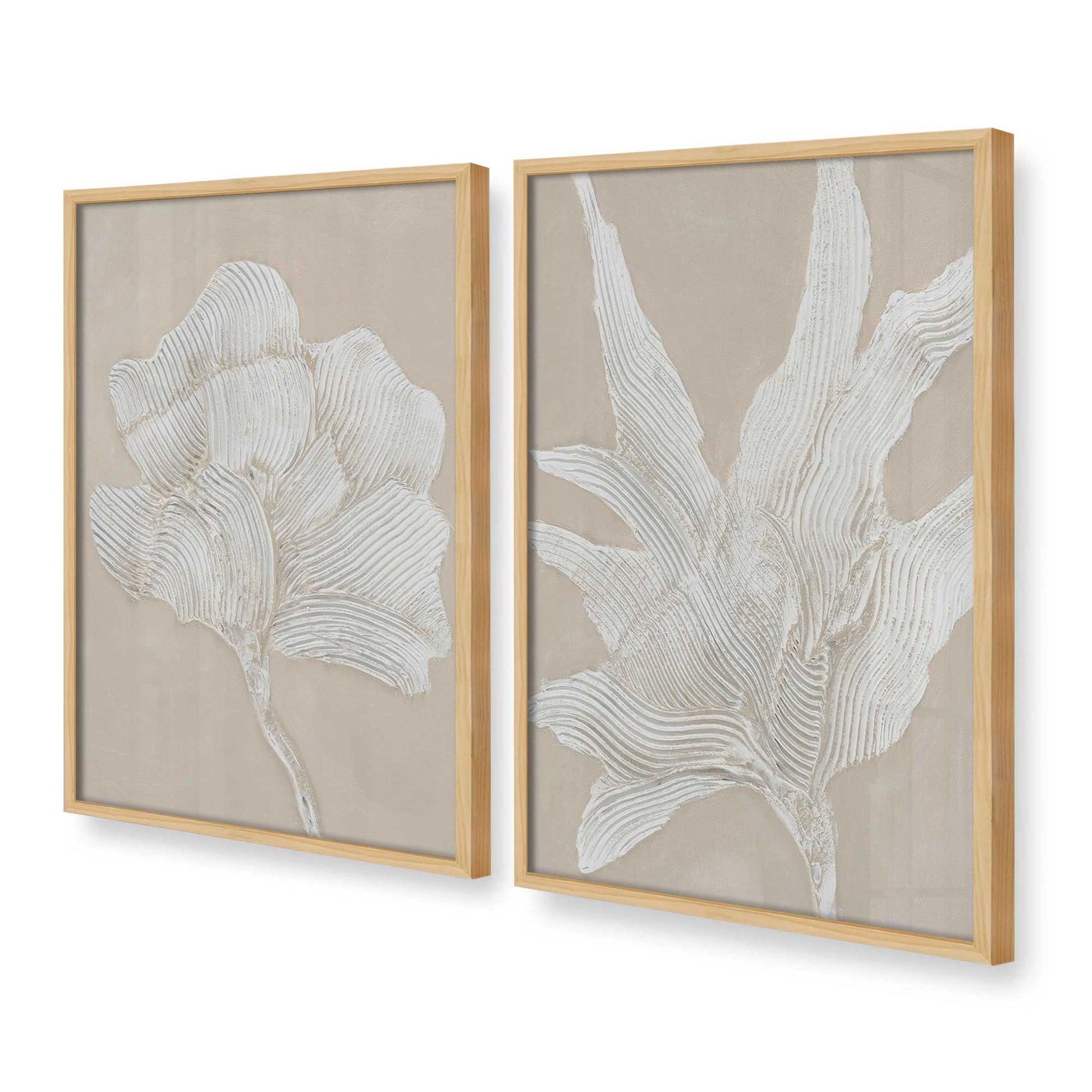 [Color:American Maple], Picture of art in a American Maple frame at an angle