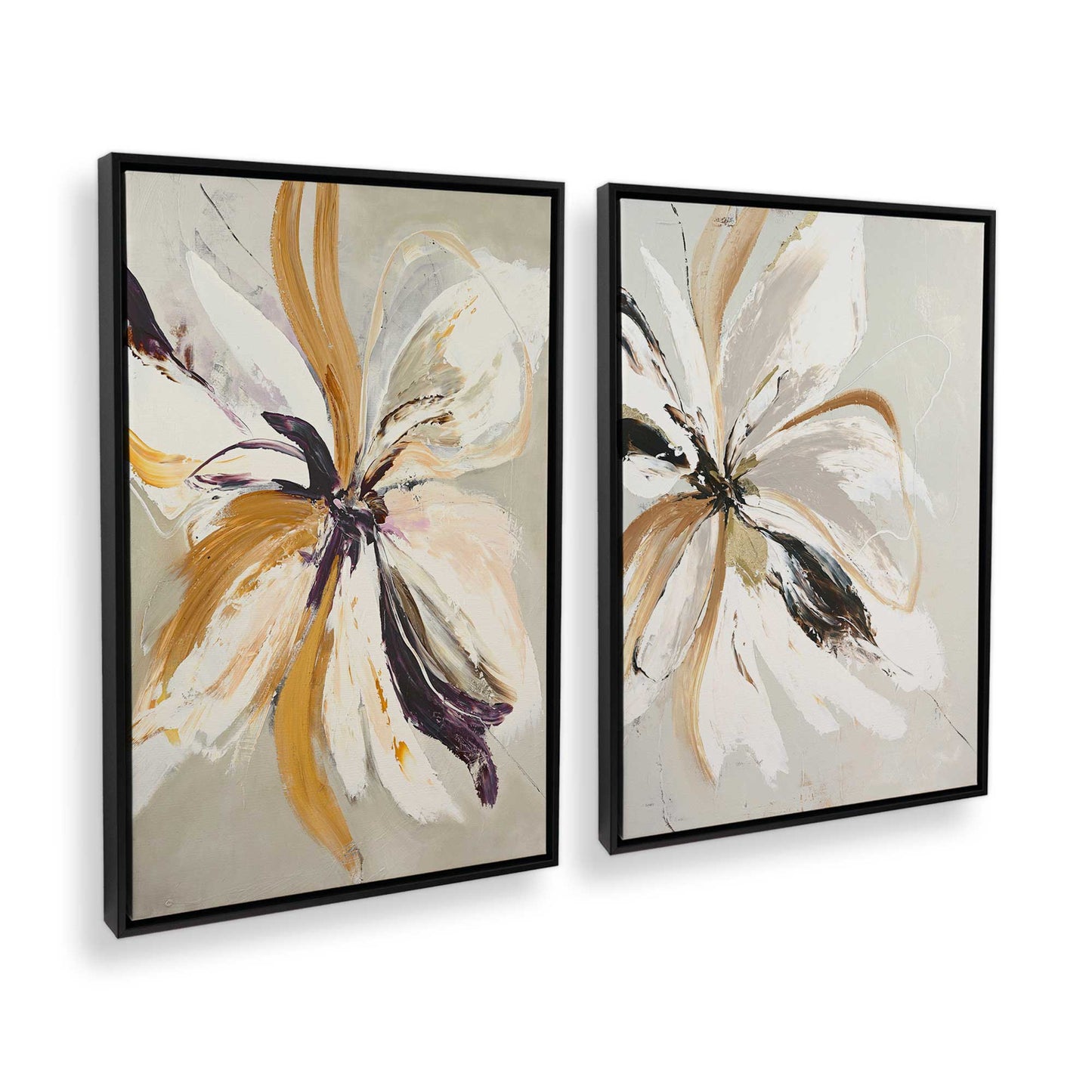 [Color:Satin Black], Picture of art in a Satin Black frame at an angle