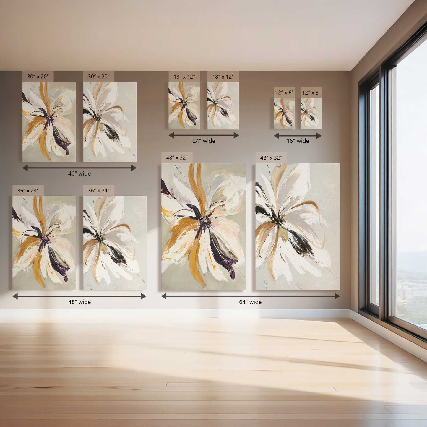 Big Soft Petals, Set of 2 Canvas Prints