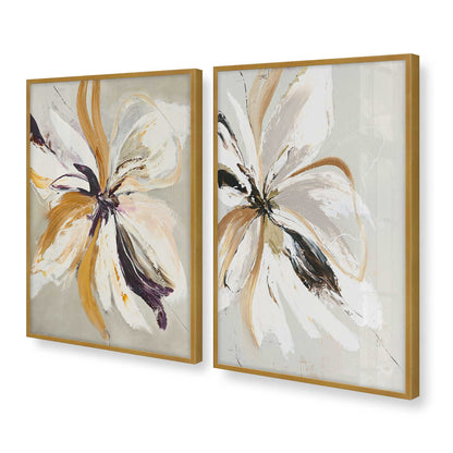 [Color:Polished Gold], Picture of art in a Polished Gold frame at an angle