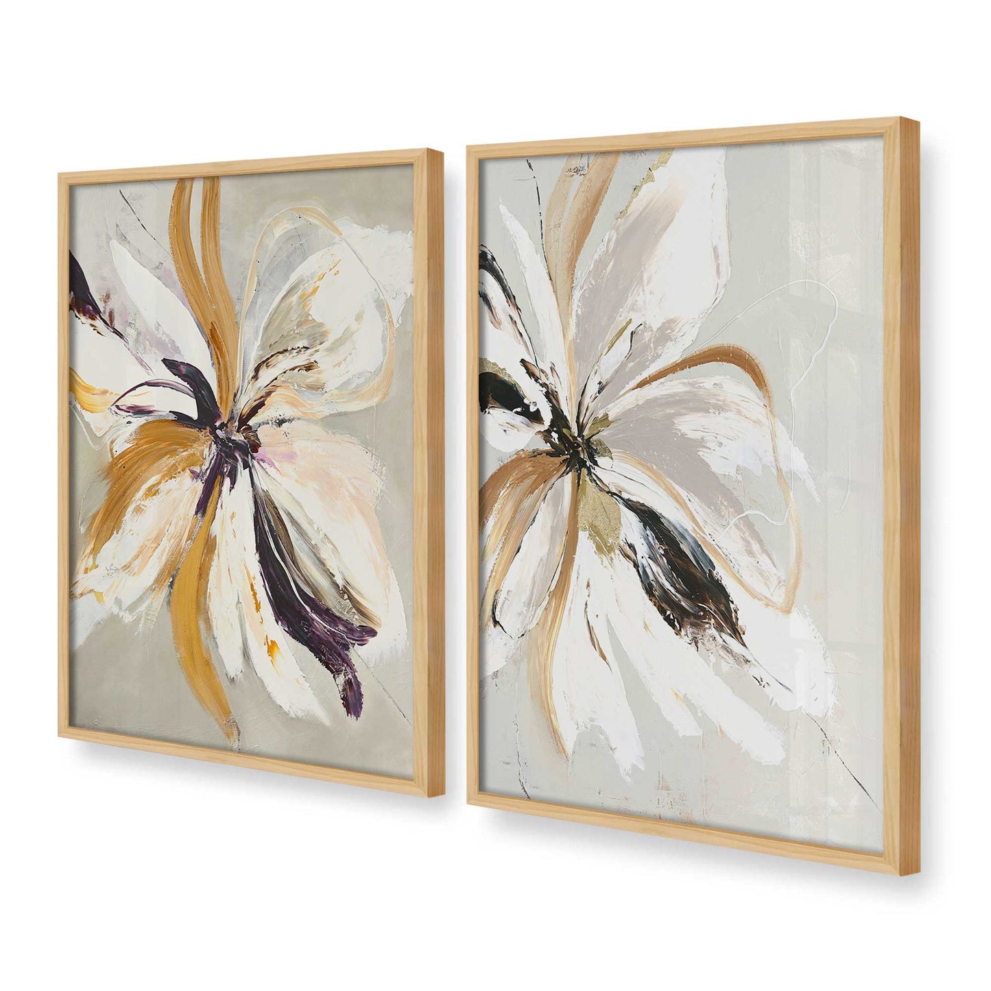 [Color:American Maple], Picture of art in a American Maple frame at an angle