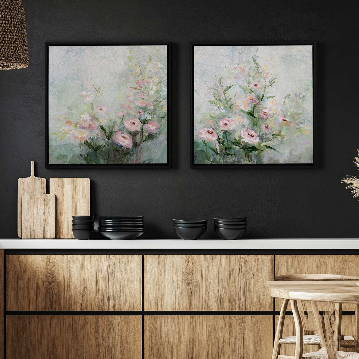 [Color:Satin Black], Picture of art in a Satin Black frame