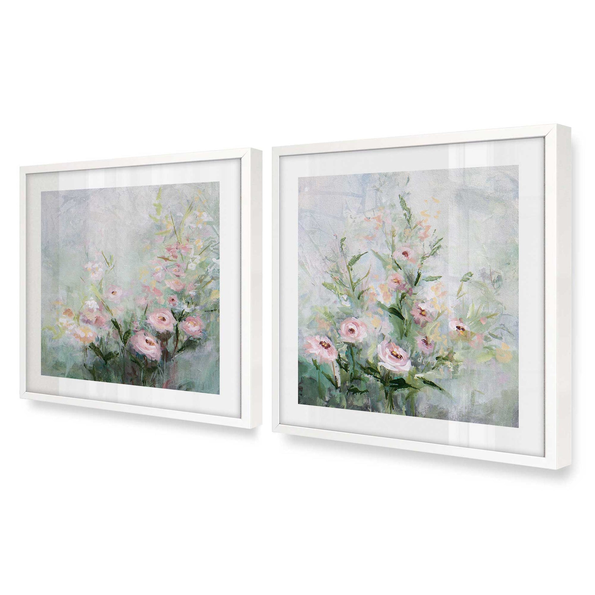 [Color:Opaque White], Picture of art in an Opaque White frame at an angle