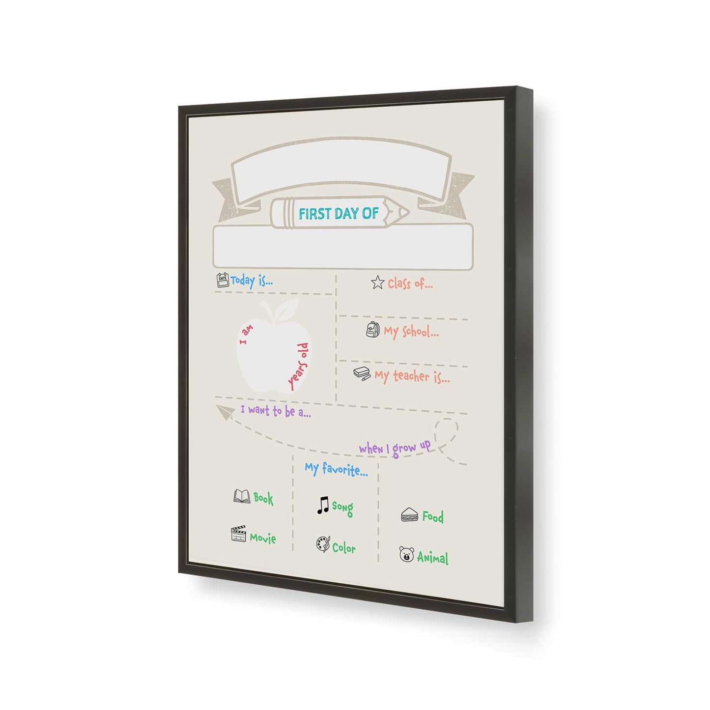 [Color:Satin Black], Picture of art in a Satin Black frame of the corner