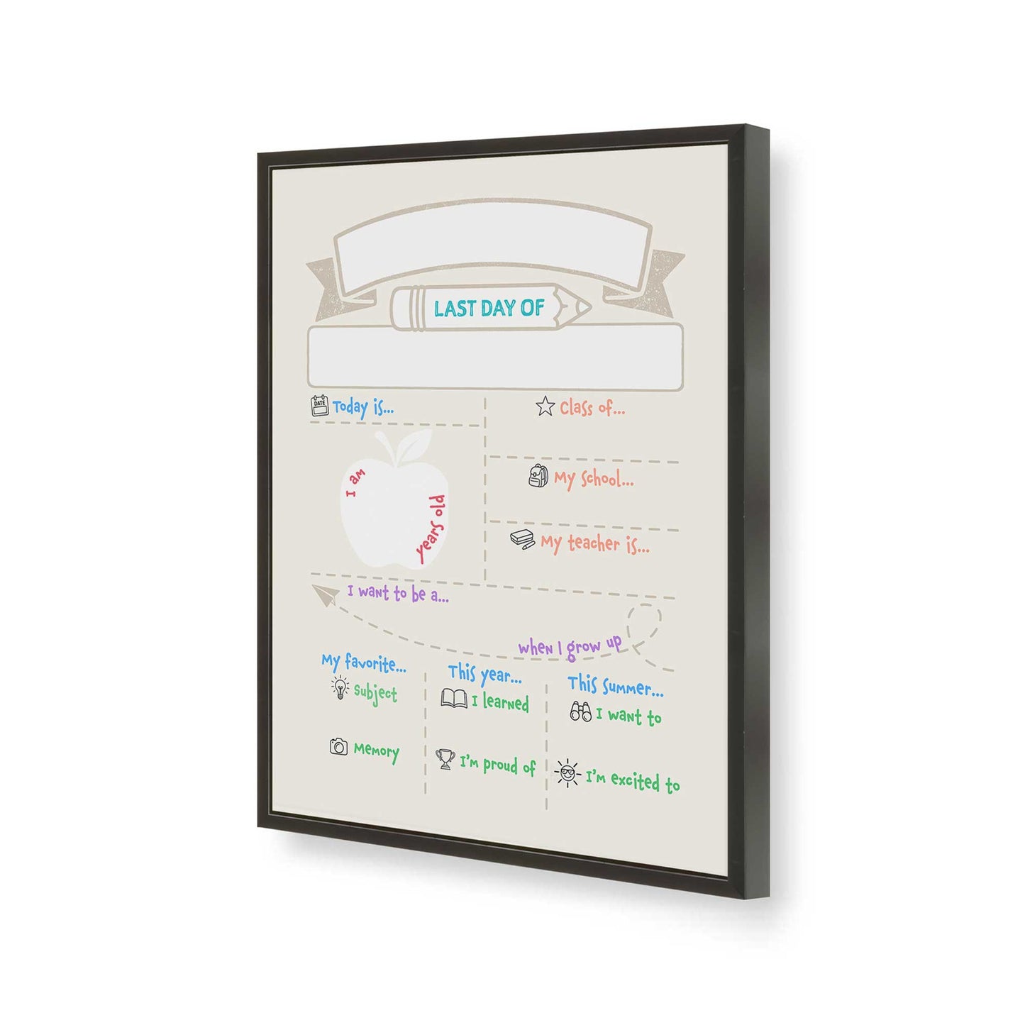 [Color:Satin Black], Picture of art in a Satin Black frame of the corner