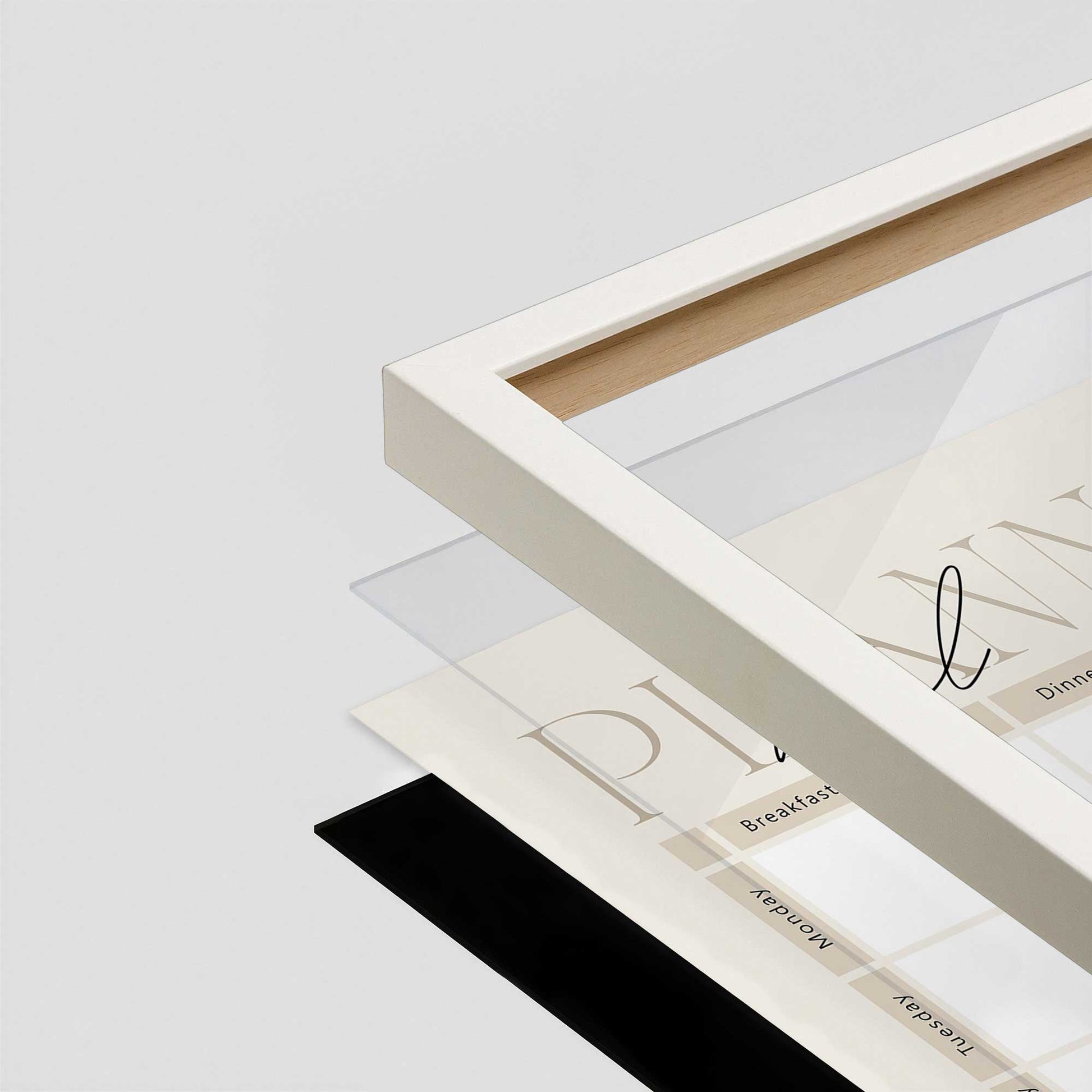 [Color:Opaque White], Picture of art in a Opaque White frame at an angle