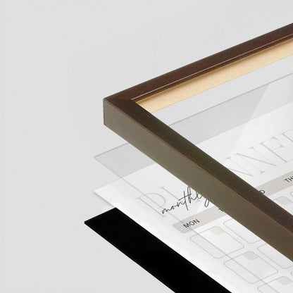 [Color:Belvinder Brown], Picture of art in a Belvinder Brown frame at an angle