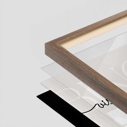 [Color:Walnut], Picture of art in a Walnut frame at an angle