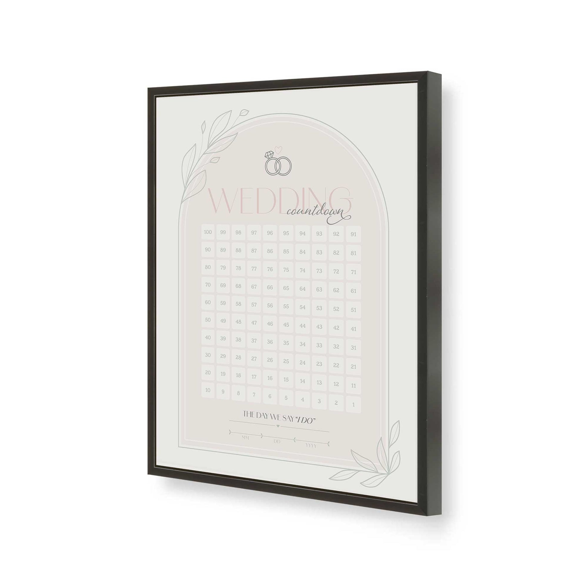 [Color:Satin Black], Picture of art in a Satin Black frame of the corner