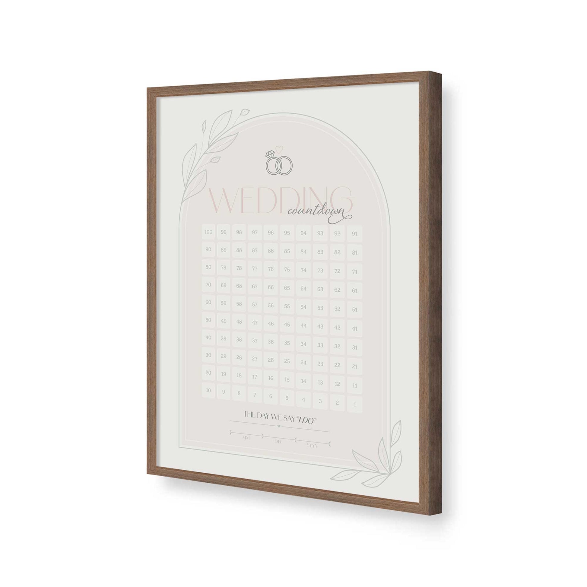 [Color:Walnut], Picture of art in a Walnut frame of the corner