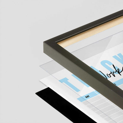 [Color:Satin Black], Picture of art in a Satin Black frame at an angle