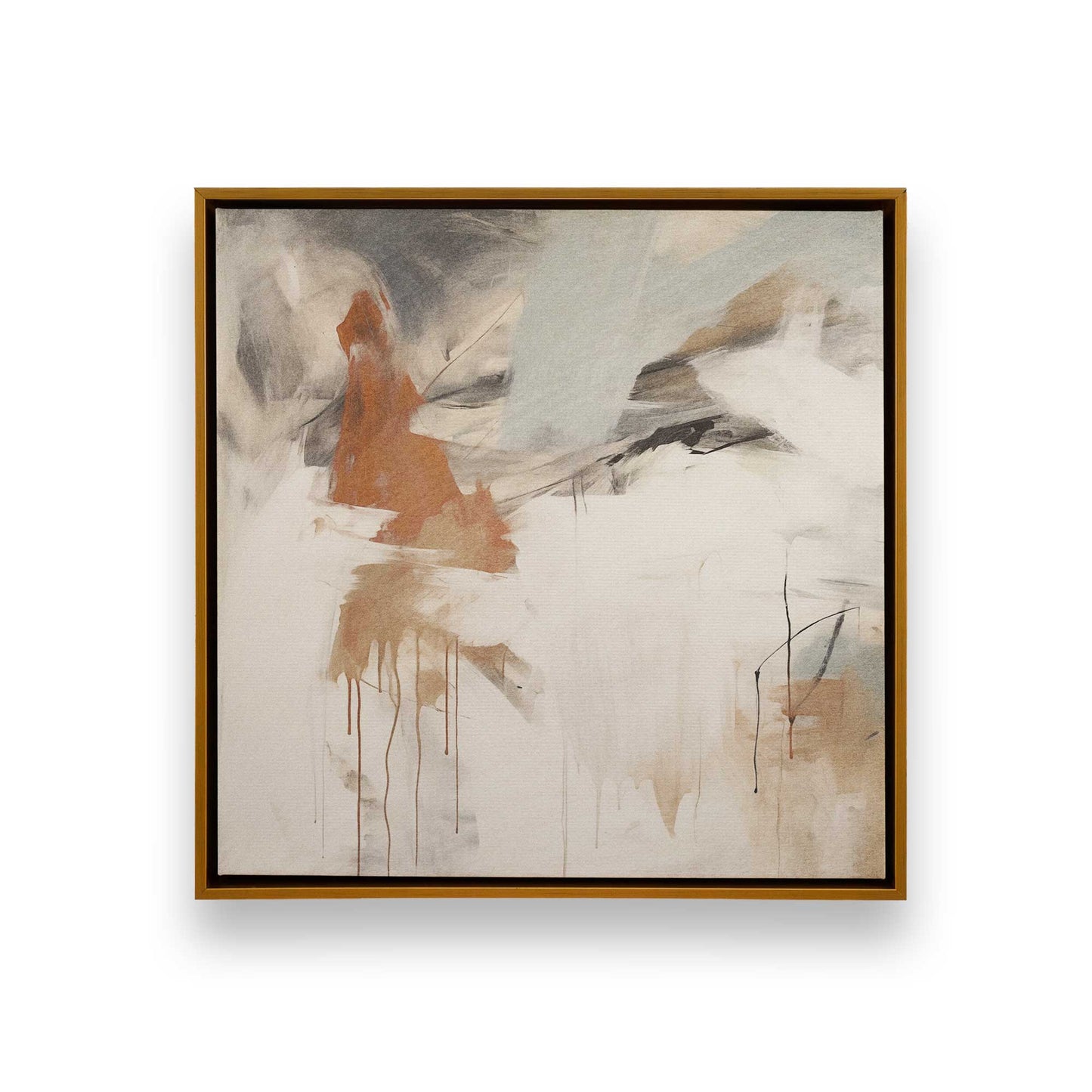 Earthy Brushtrokes Canvas Print, Set of 4