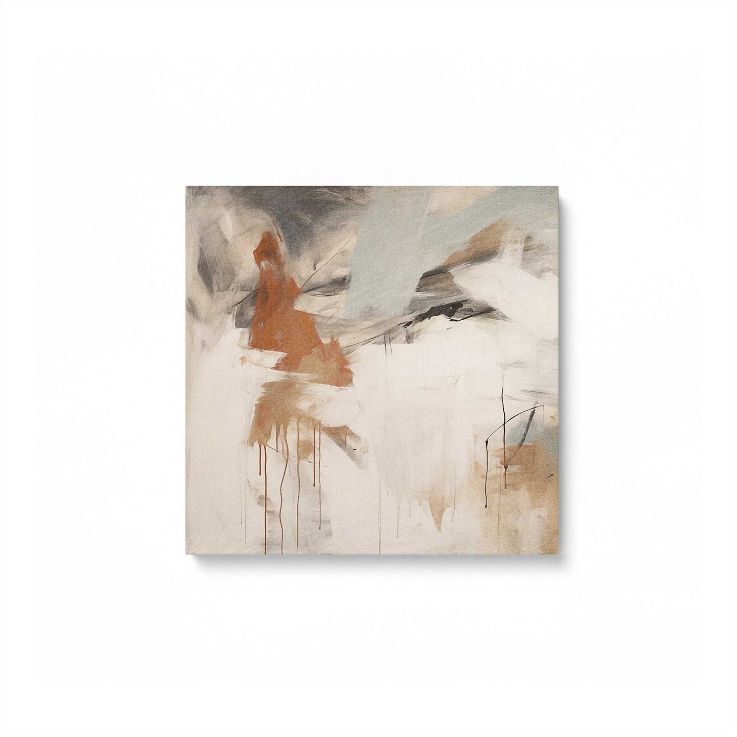 Earthy Brushtrokes Canvas Print, Set of 4