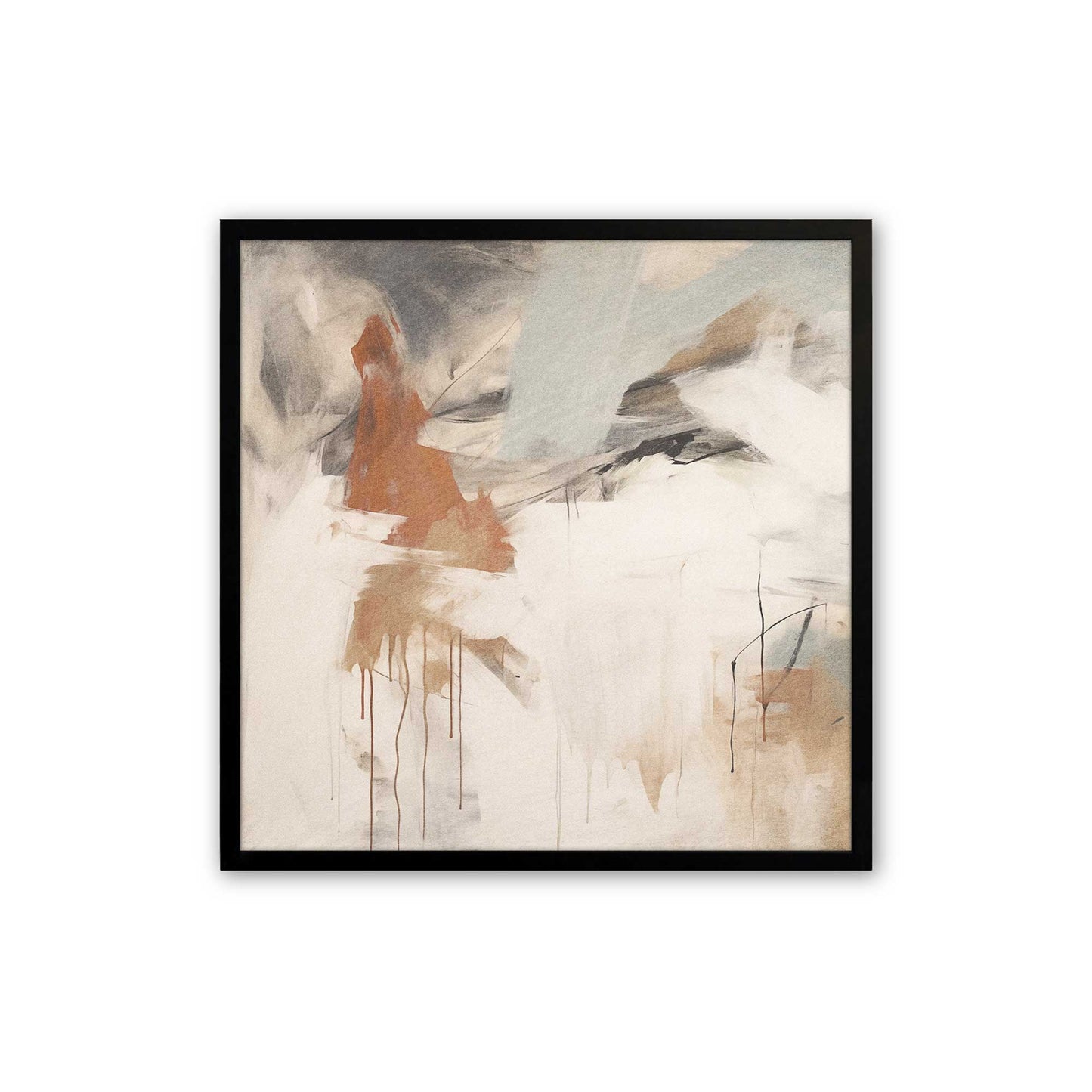 Earthy Brushtrokes Art Print, Set of 4