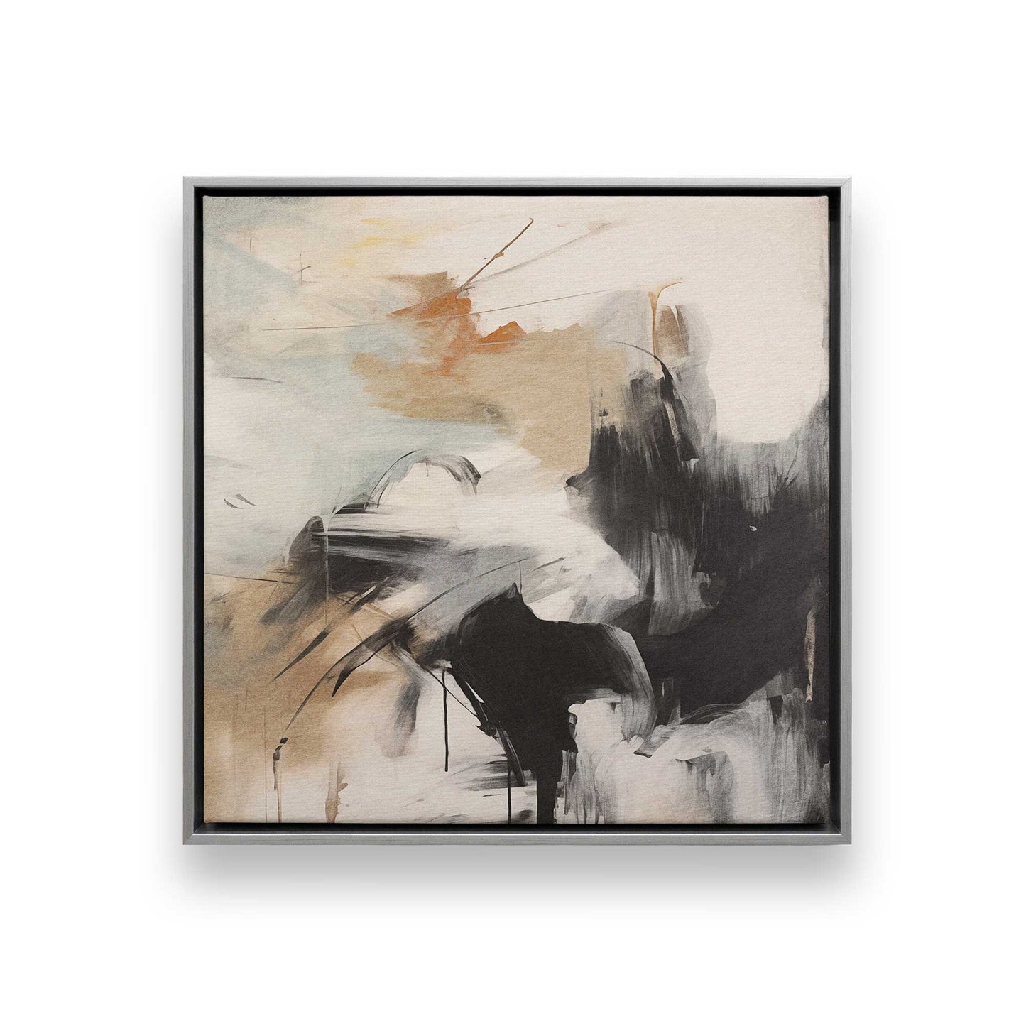 Earthy Brushtrokes Canvas Print, Set of 4