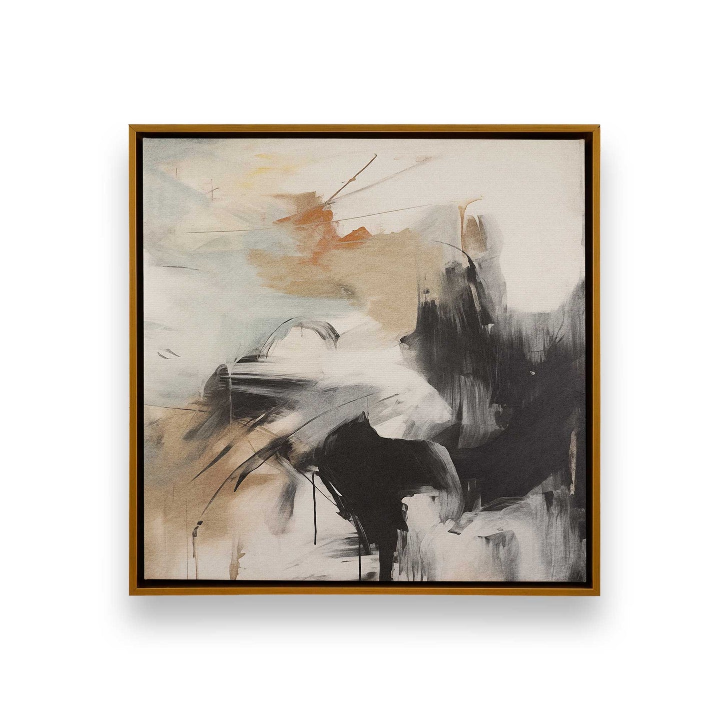 Earthy Brushtrokes Canvas Print, Set of 4