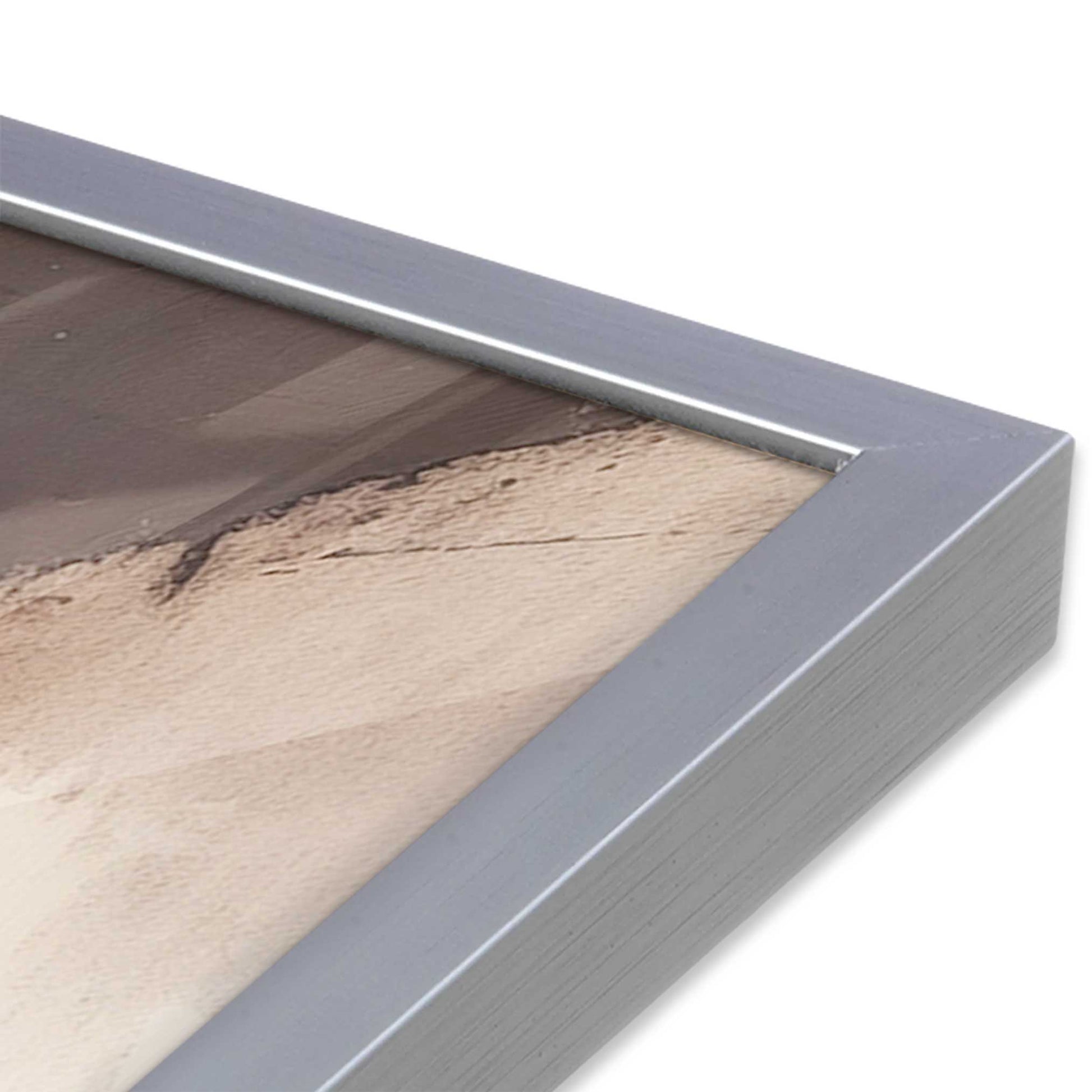 [Color:Polished Chrome], Picture of art in a Polished Chrome frame of the corner