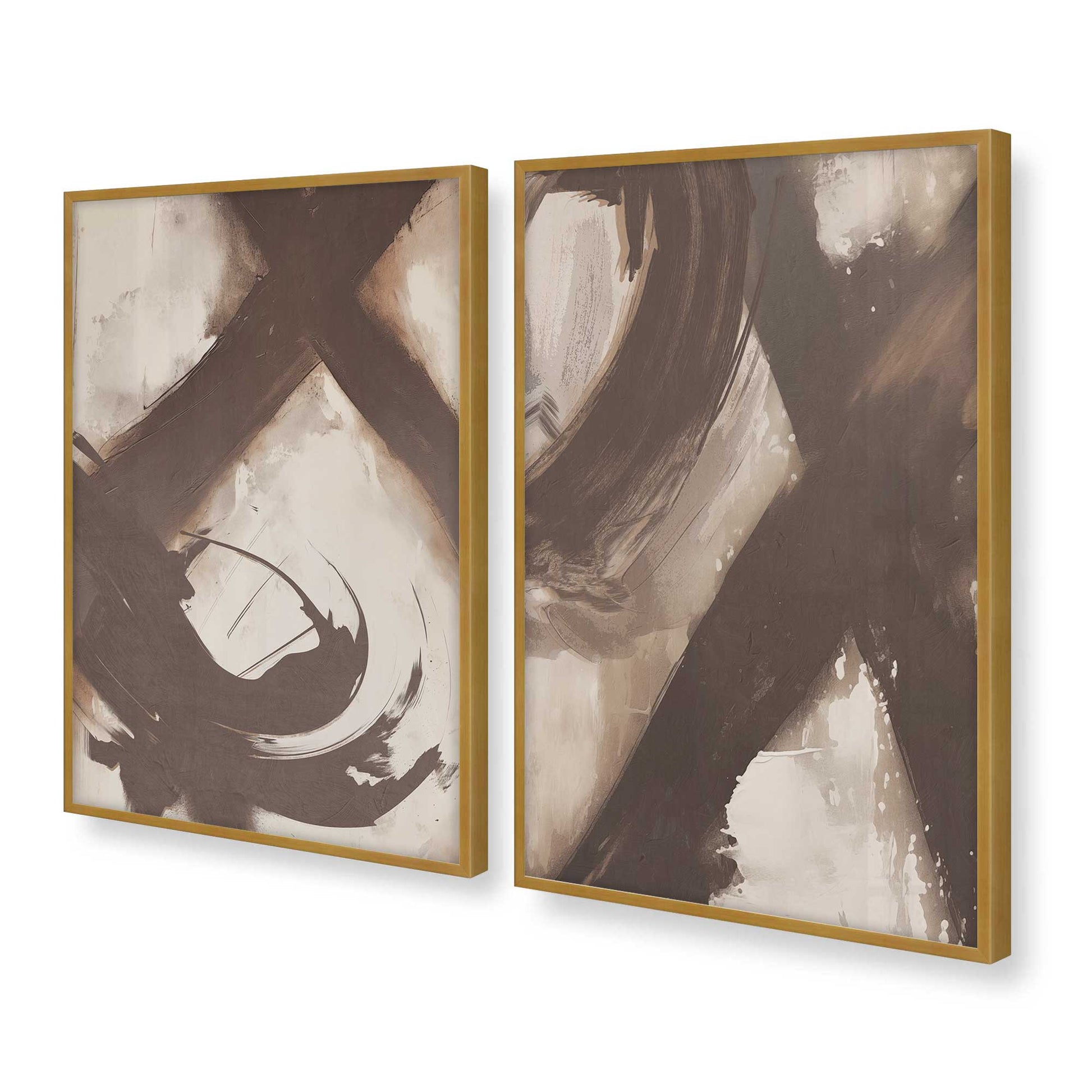 [Color:Polished Gold], Picture of art in a Polished Gold frame at an angle