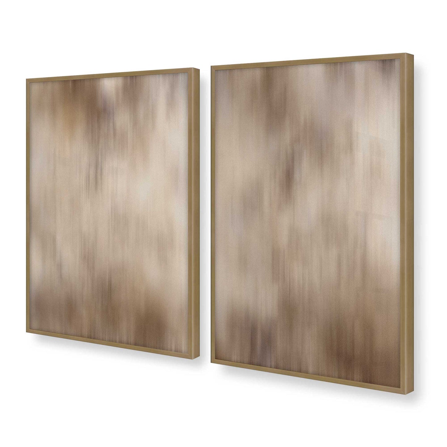 [Color:Brushed Gold], Picture of art in a Brushed Gold frame at an angle