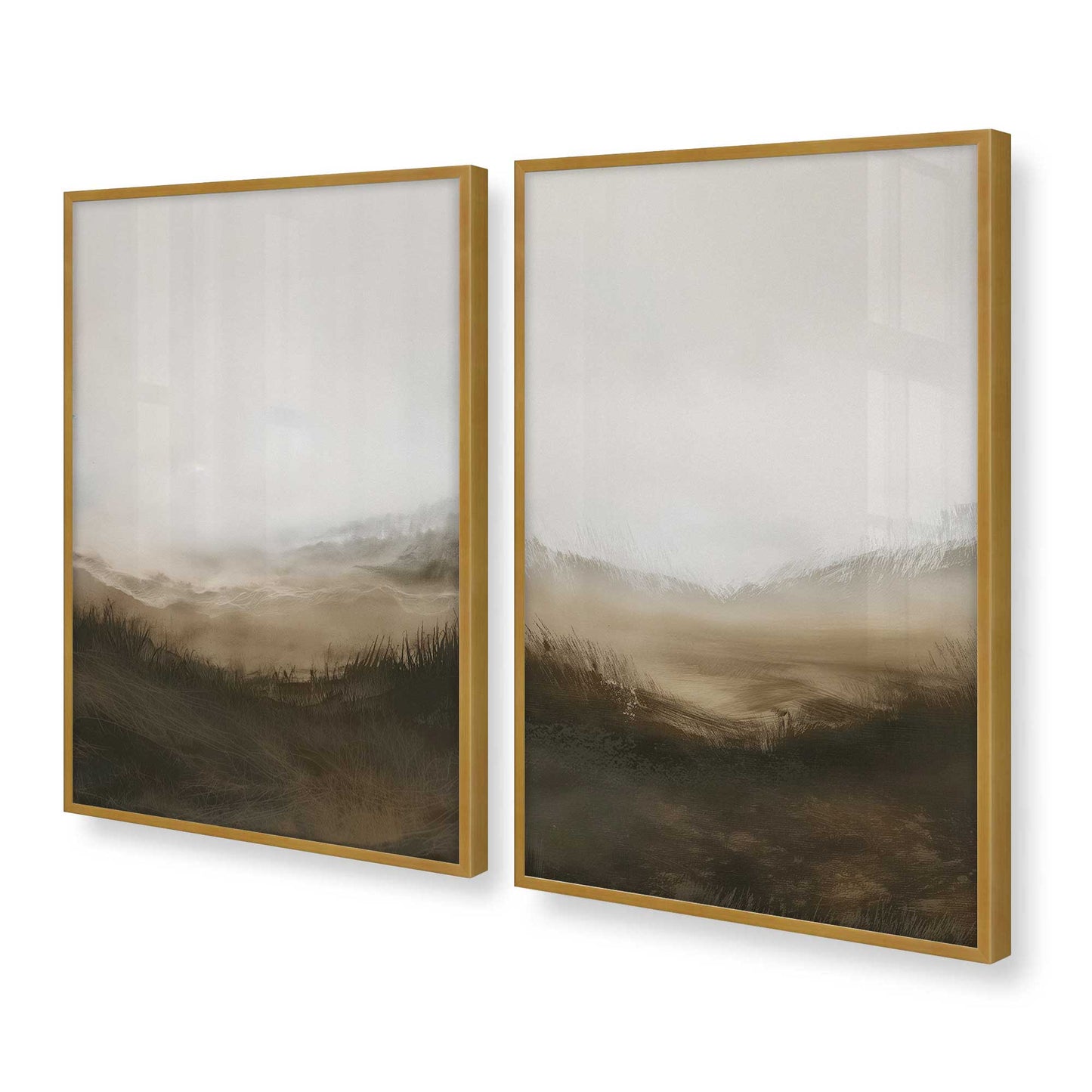 [Color:Polished Gold], Picture of art in a Polished Gold frame at an angle