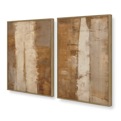 [Color:Brushed Gold], Picture of art in a Brushed Gold frame at an angle