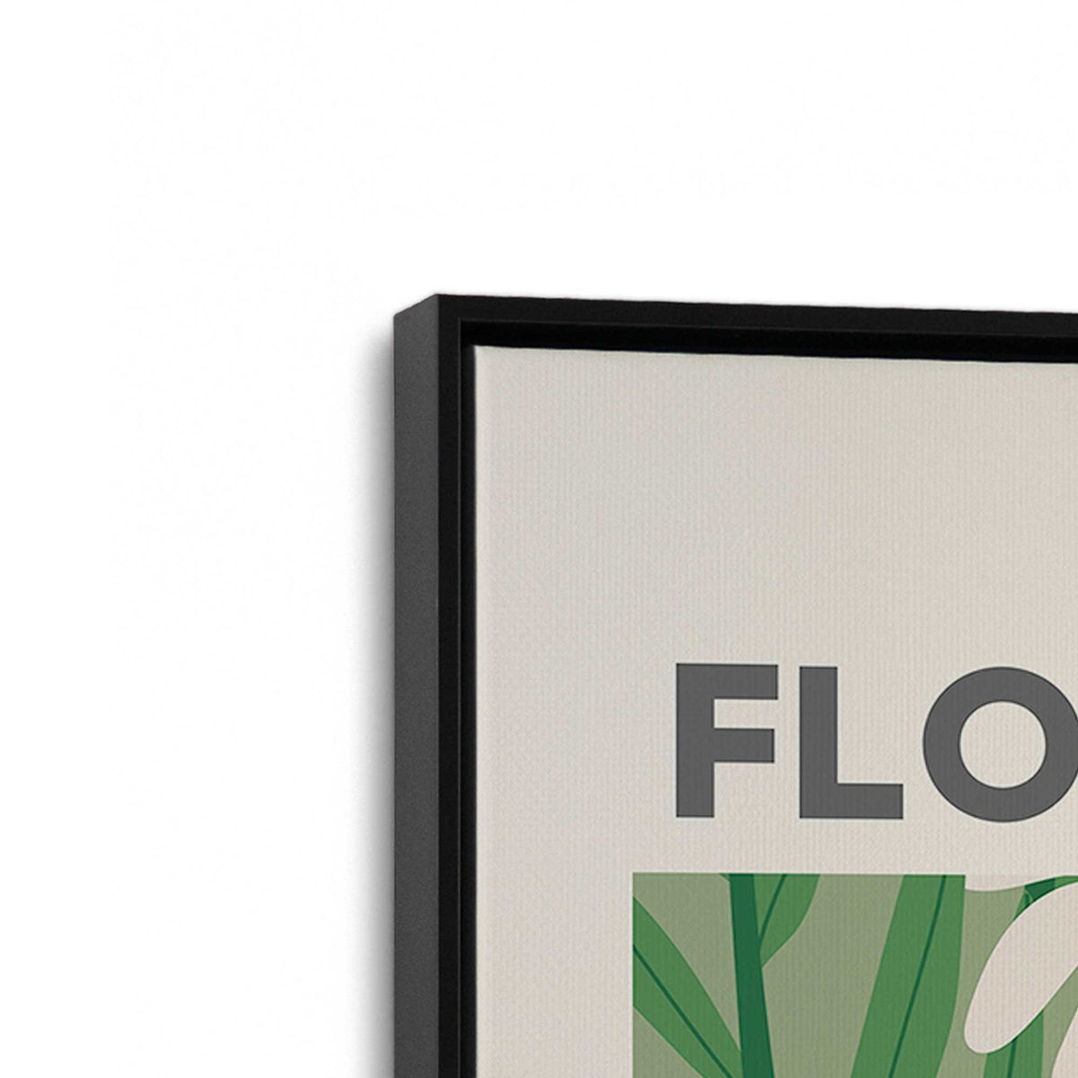 [Color:Satin Black], Picture of art in a Satin Black frame at an angle