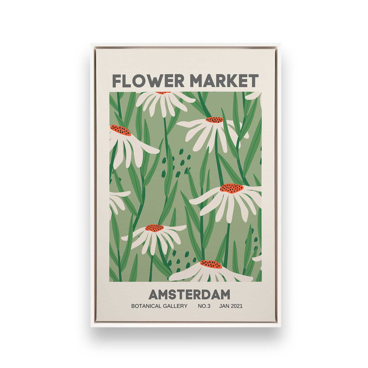[Color:Opaque White], Picture of art in a White frame