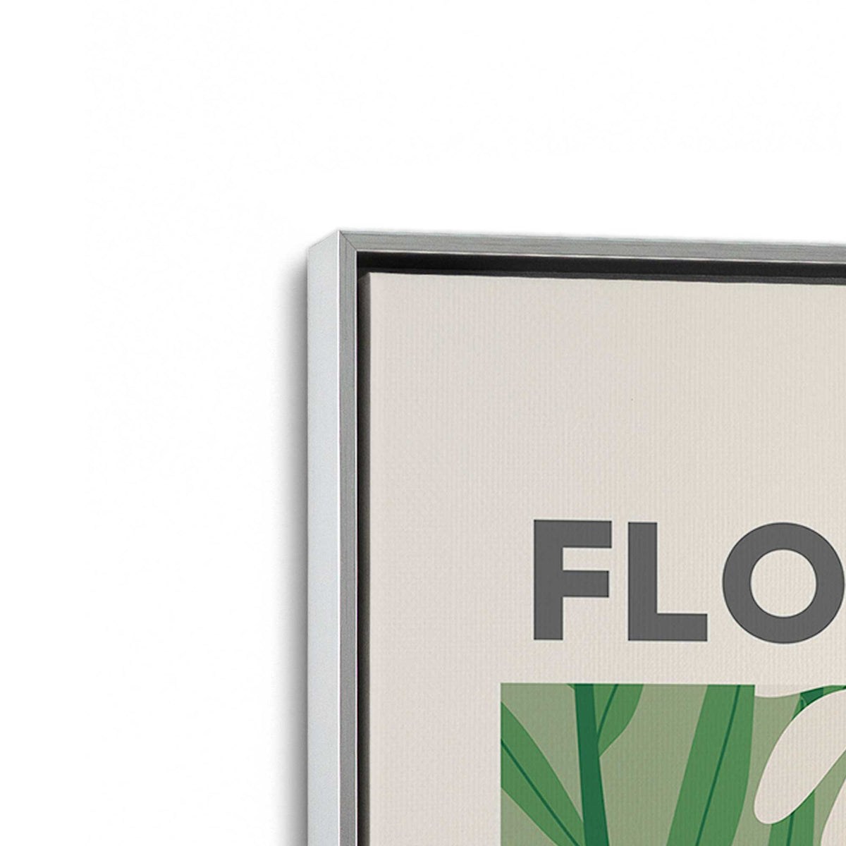 [Color:Polished Chrome], Picture of art in a Polished Chrome frame at an angle