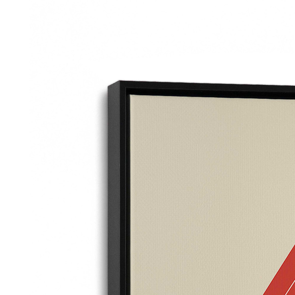 [Color:Satin Black], Picture of art in a Satin Black frame at an angle