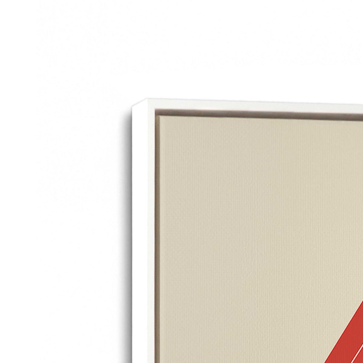 [Color:Opaque White], Picture of art in a White frame at an angle