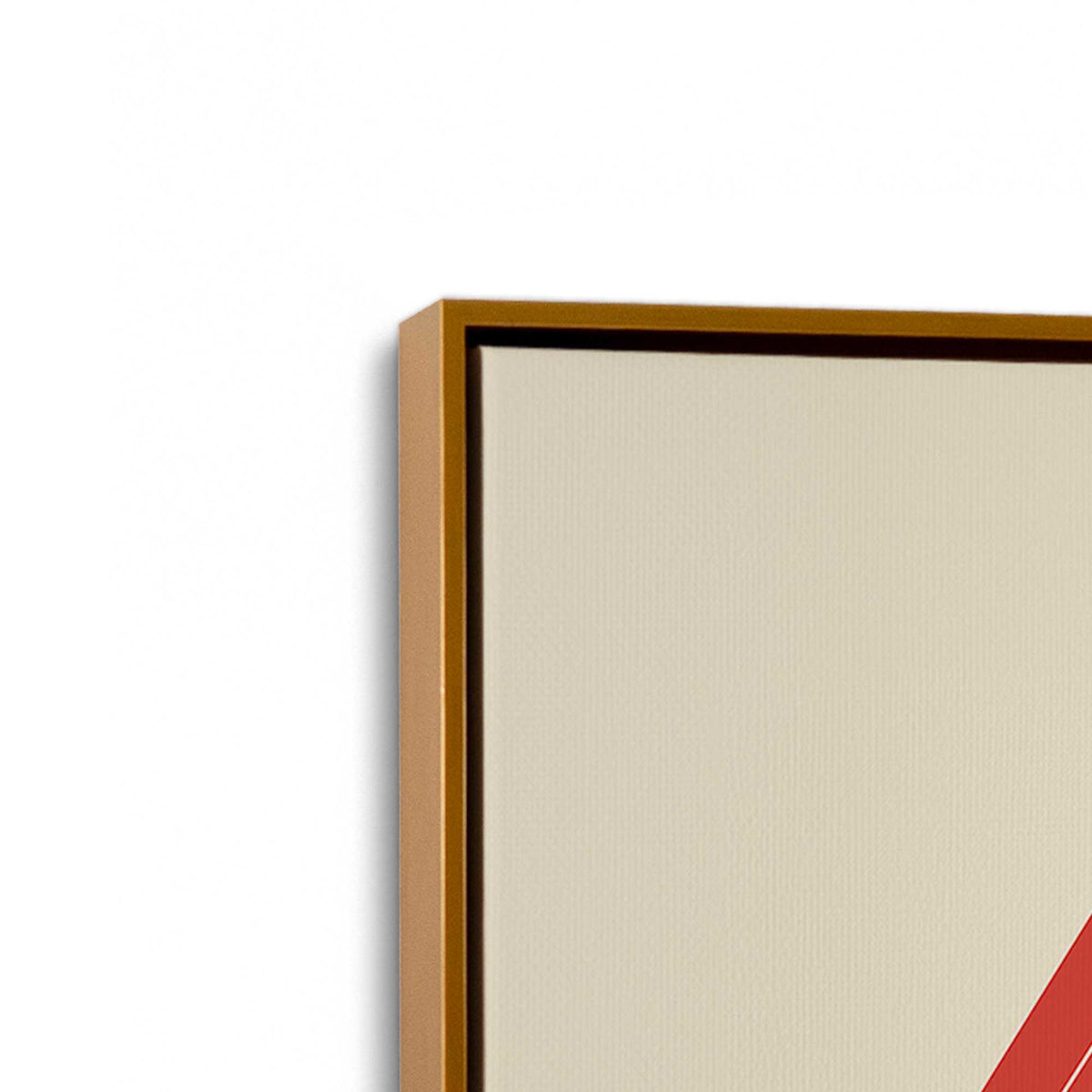 [Color:Polished Gold], Picture of art in a Polished Gold frame at an angle