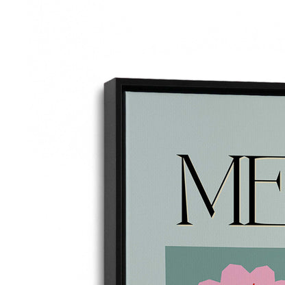 [Color:Satin Black], Picture of art in a Satin Black frame at an angle