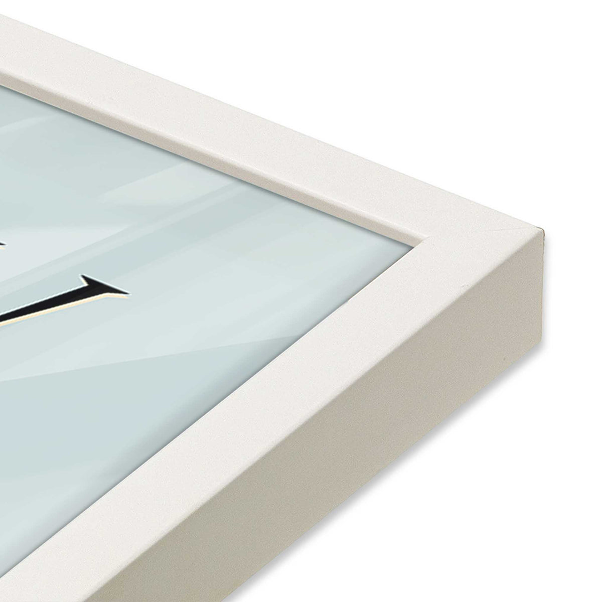[Color:Opaque White], Picture of art in a Opaque White frame at an angle