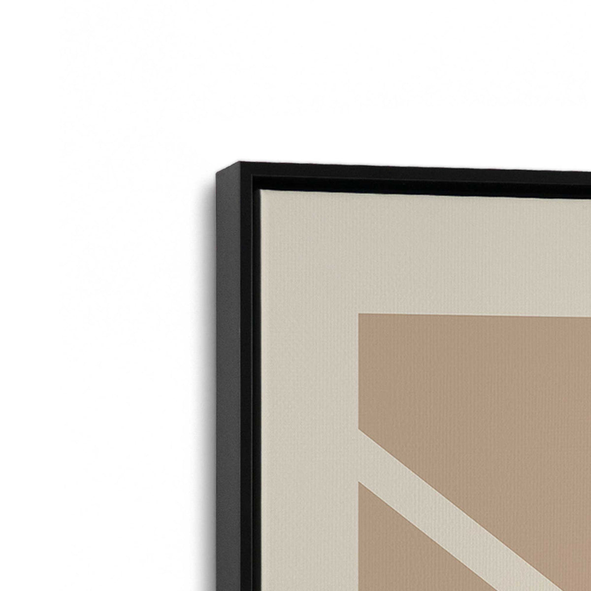 [Color:Satin Black], Picture of art in a Satin Black frame at an angle