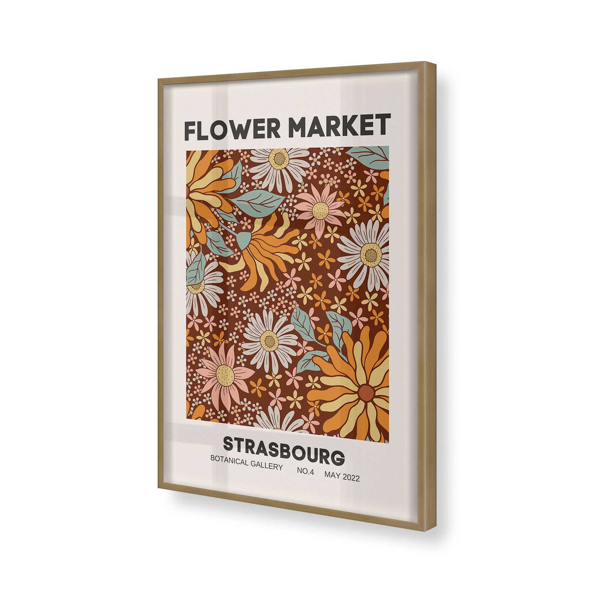 [Color:Brushed Gold], Picture of art in a Brushed Gold frame of the corner